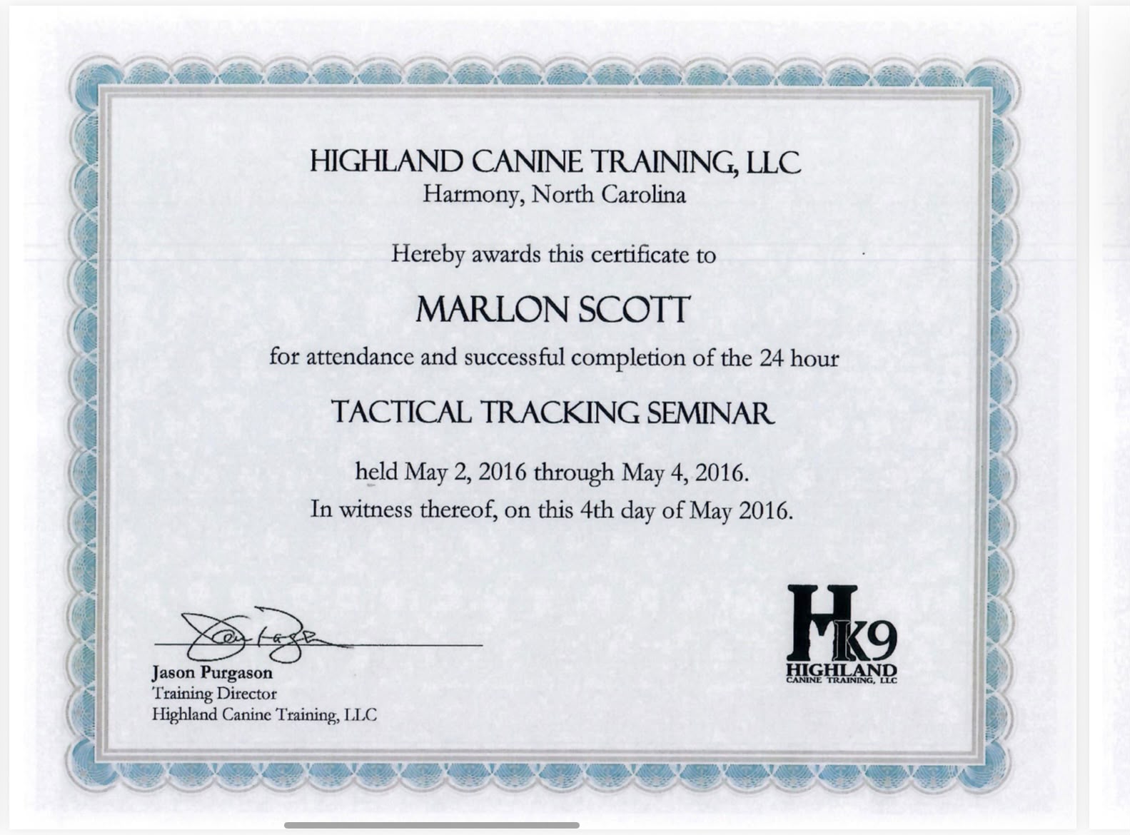 M&M Doggy Resort Certificate 3